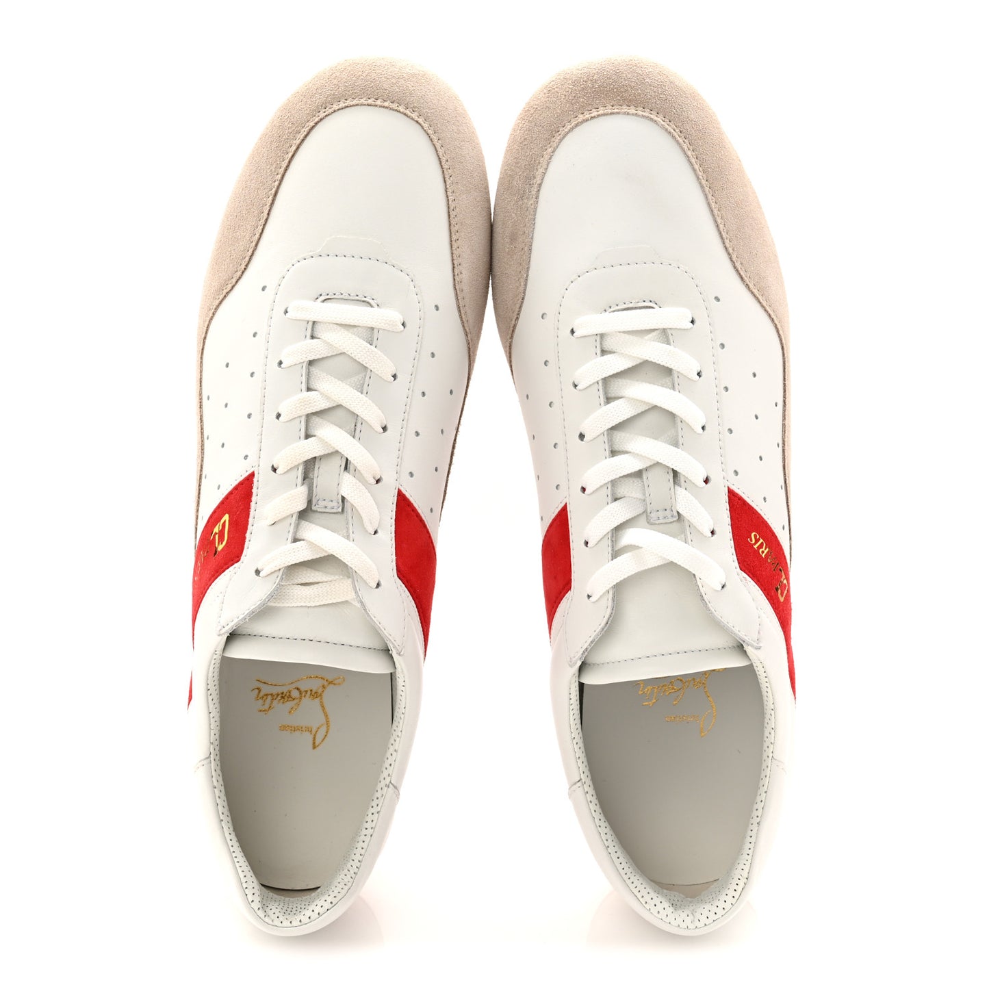 Calfskin Suede Mens My K Low Donna Flat Sneakers 43.5 Version White
