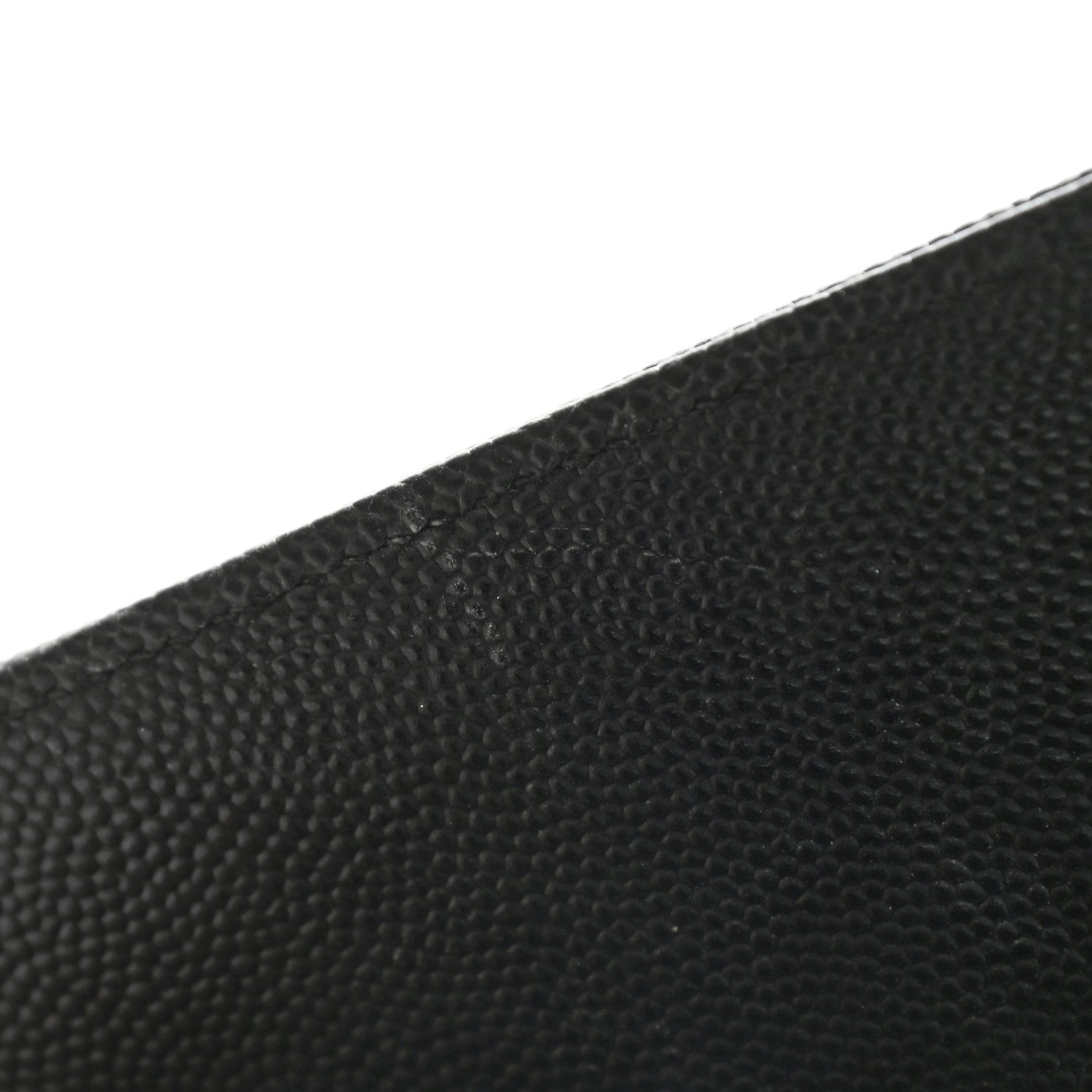 Saint Laurent Grain De Poudre Matelasse Chevron Monogram Chain Wallet Black 8 of 11