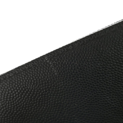 Saint Laurent Grain De Poudre Matelasse Chevron Monogram Chain Wallet Black 8 of 11