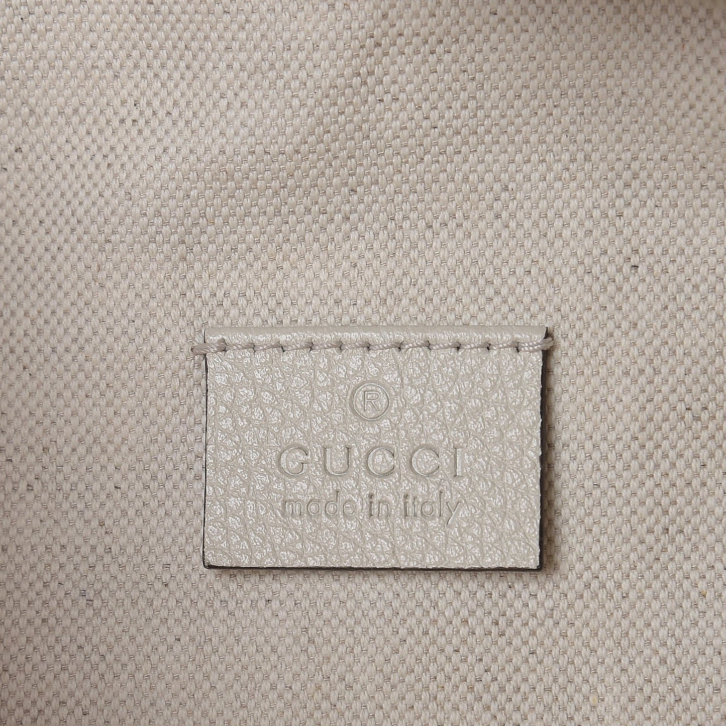 Grained Calfskin Logo Belt Bag White
