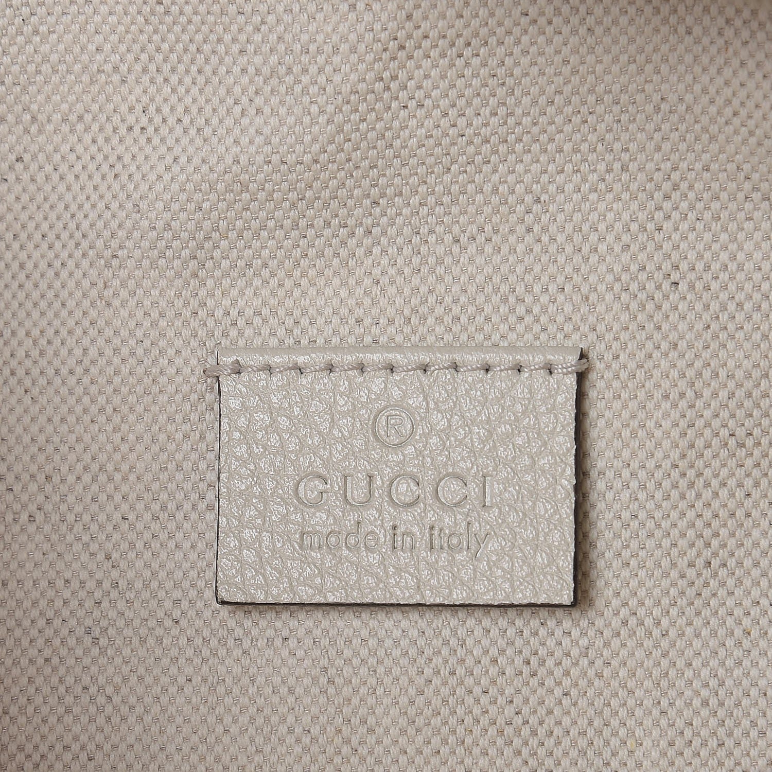Gucci Grained Calfskin Logo Belt Bag White 6 of 7
