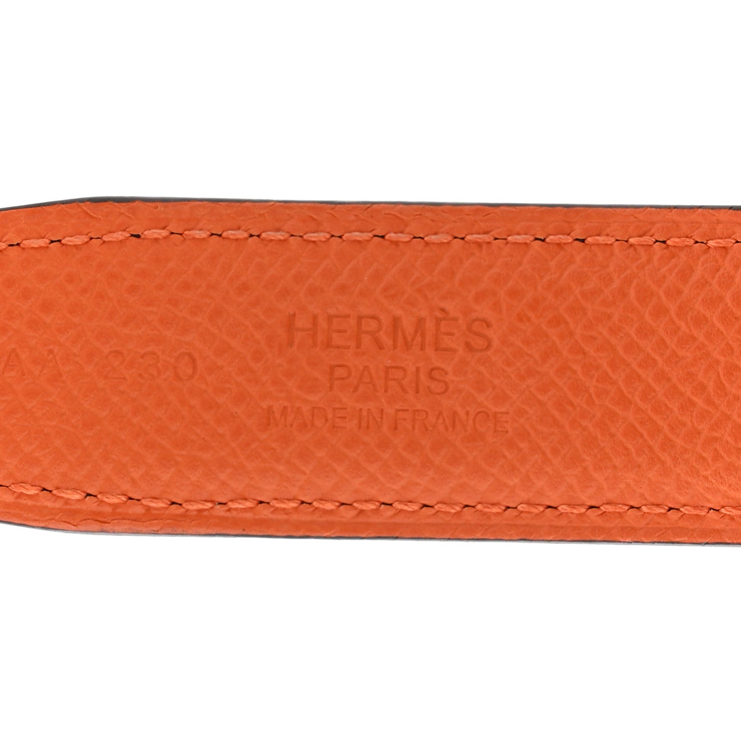 Hermes Swift Epsom 32mm H Belt 90 36 Orange Black 7 of 7