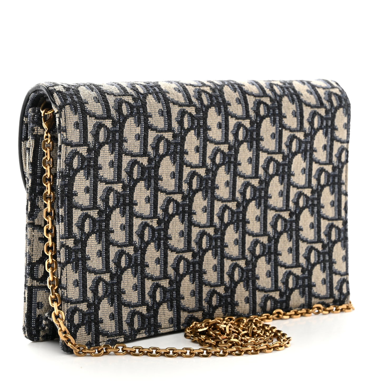 Oblique Saddle Chain Pouch Blue
