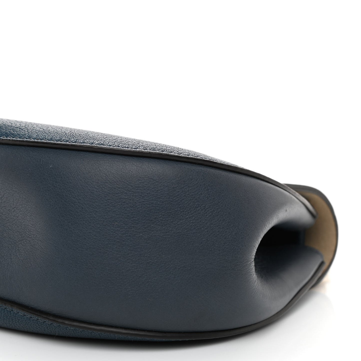 Grained Lambskin Mini Drew Shoulder Bag Royal Navy