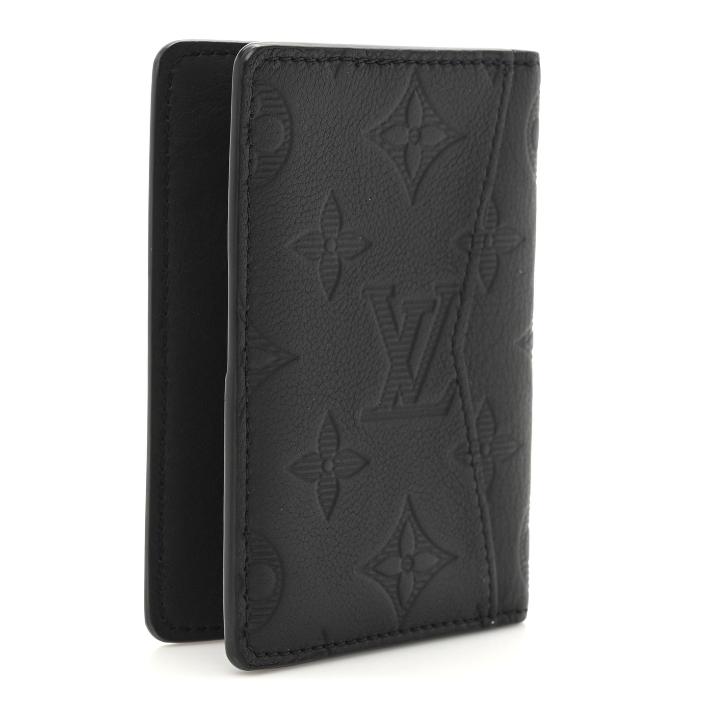 Calfskin Monogram Shadow Pocket Organizer Black
