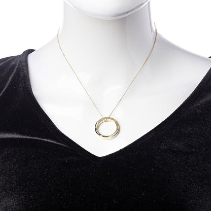 Tiffany 18K Yellow Gold 1837 Circle Pendant Necklace 2 of 7