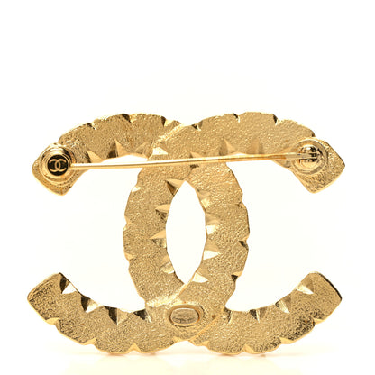 Chanel Pearl Crystal CC Brooch Black Gold 3 of 5