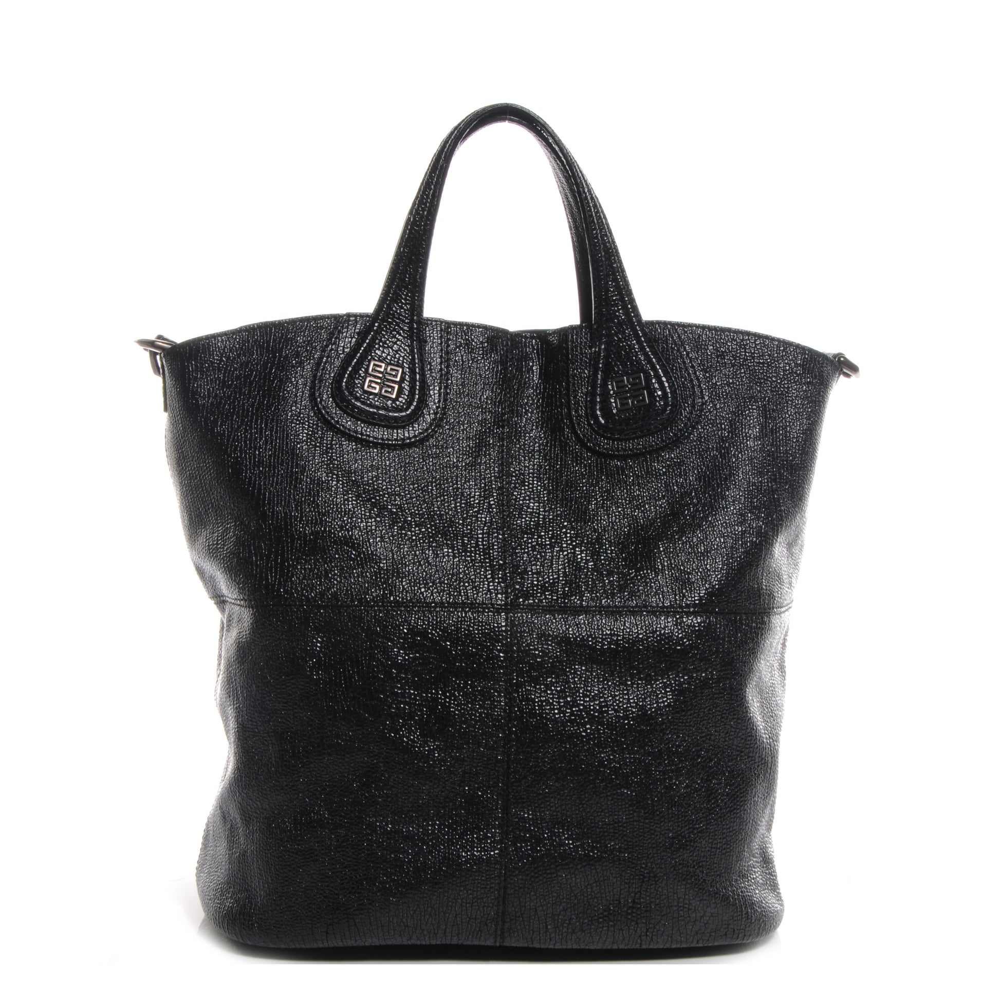 Givenchy Glazed Pebbled Calfskin North South Nightingale Black 1 of 8