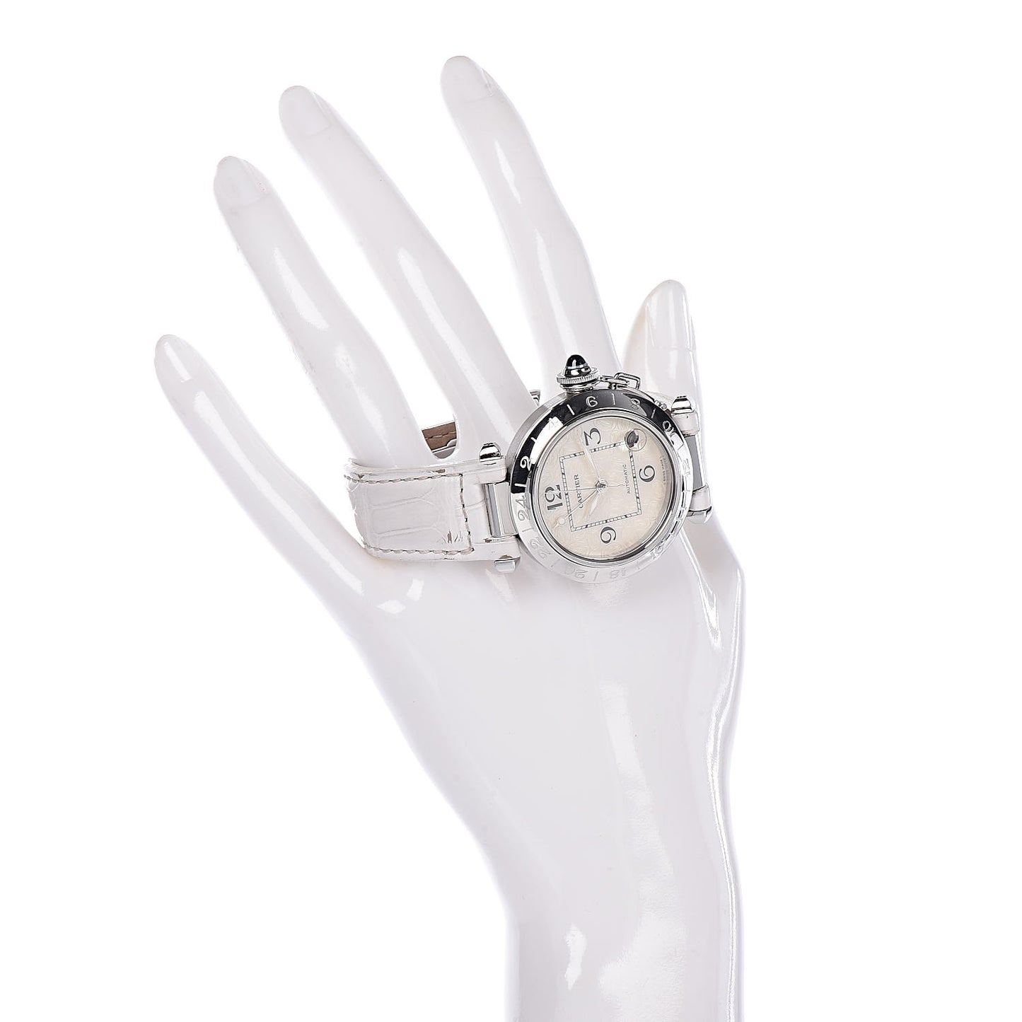 Stainless Steel Alligator Mother of Pearl 35mm Pasha C Automatic Watch
