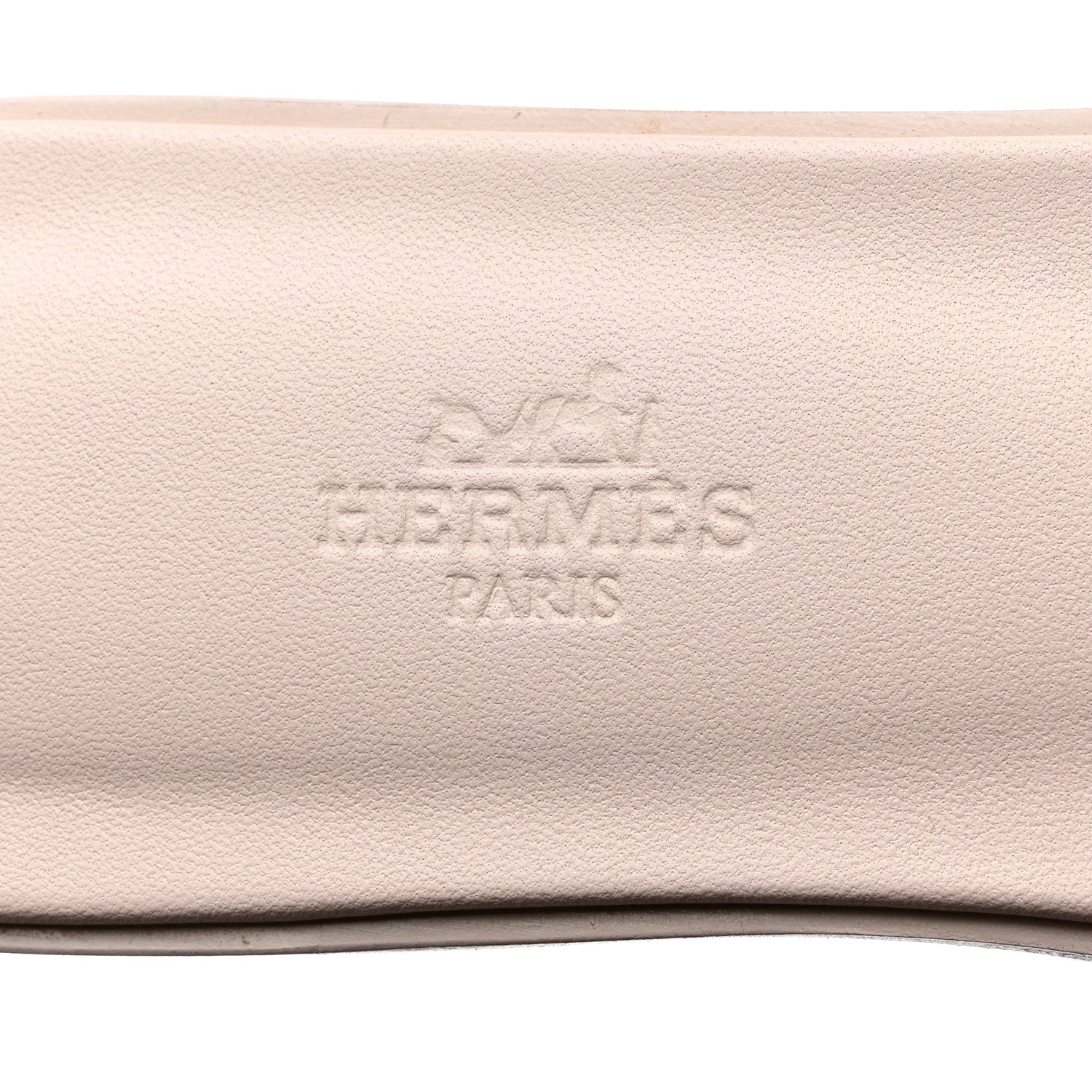 Hermes Box Calfskin Oran Sandals 38.5 Rose Pale 7 of 9