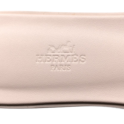 Hermes Box Calfskin Oran Sandals 38.5 Rose Pale 7 of 9