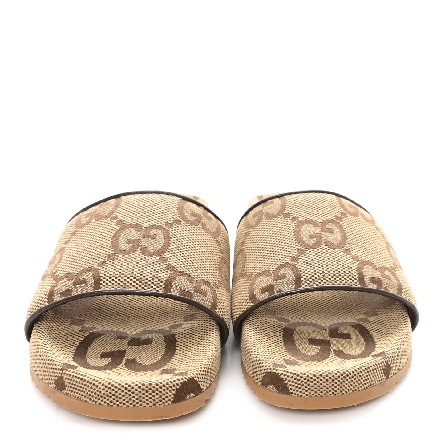 Monogram Jumbo GG Angelina Platform 55mm Slide Sandals 8 Beige