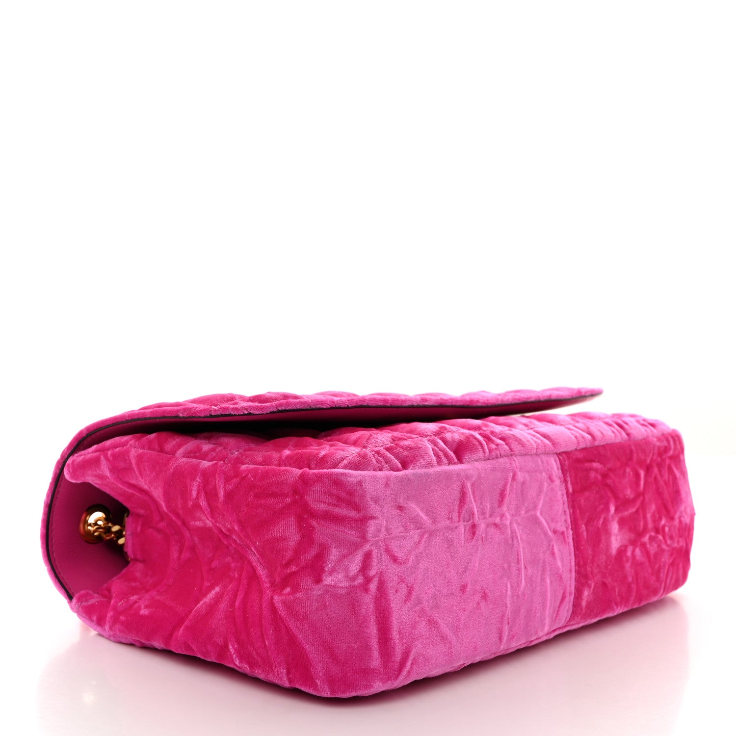 Versace Velvet Quilted Virtus Shoulder Bag Pink 4 of 10