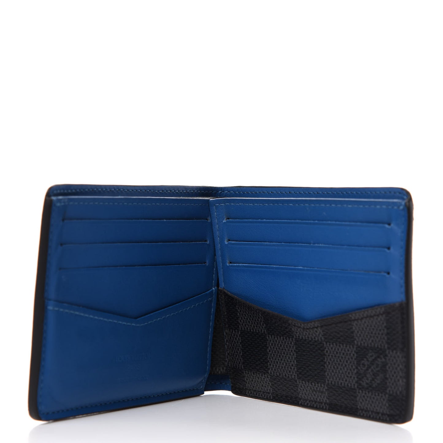 Damier Graphite Stripe Slender Wallet Blue
