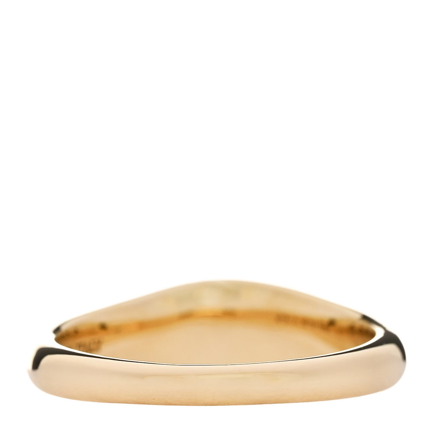 Tiffany 18K Yellow Gold Diamond Micro Oval Signet Ring 50 5.25 4 of 6