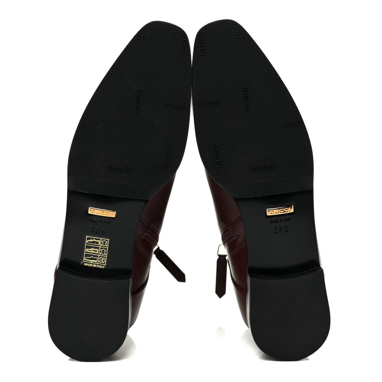 Calfskin Womens GG Ankle Boots 38.5 Vintage Bordeaux