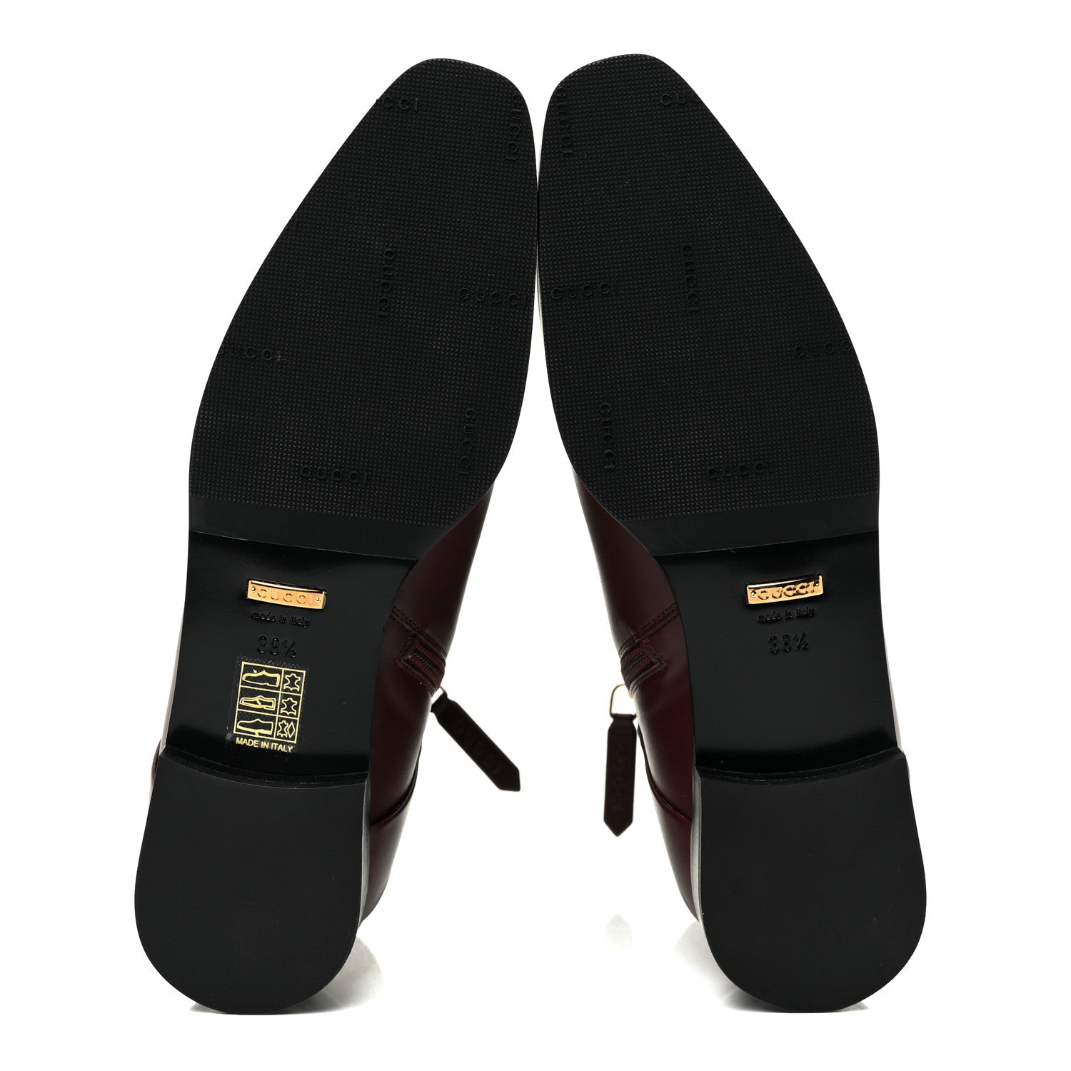 Gucci Calfskin Womens GG Ankle Boots 38.5 Vintage Bordeaux 5 of 20