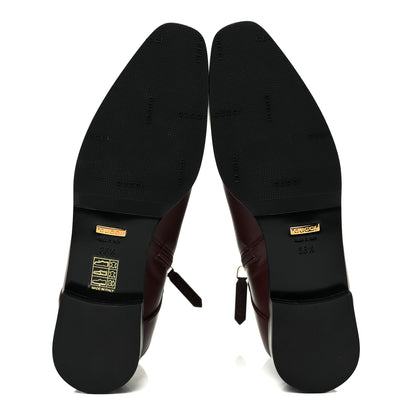 Gucci Calfskin Womens GG Ankle Boots 38.5 Vintage Bordeaux 5 of 20