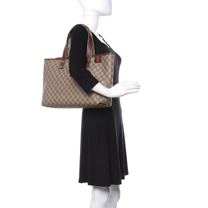 Gucci GG Plus Monogram Medium Signature Web Loop Tote Brown 2 of 10