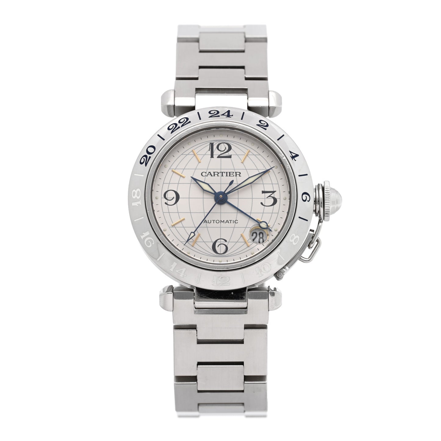 Stainless Steel 35mm Pasha GMT Automatic Watch