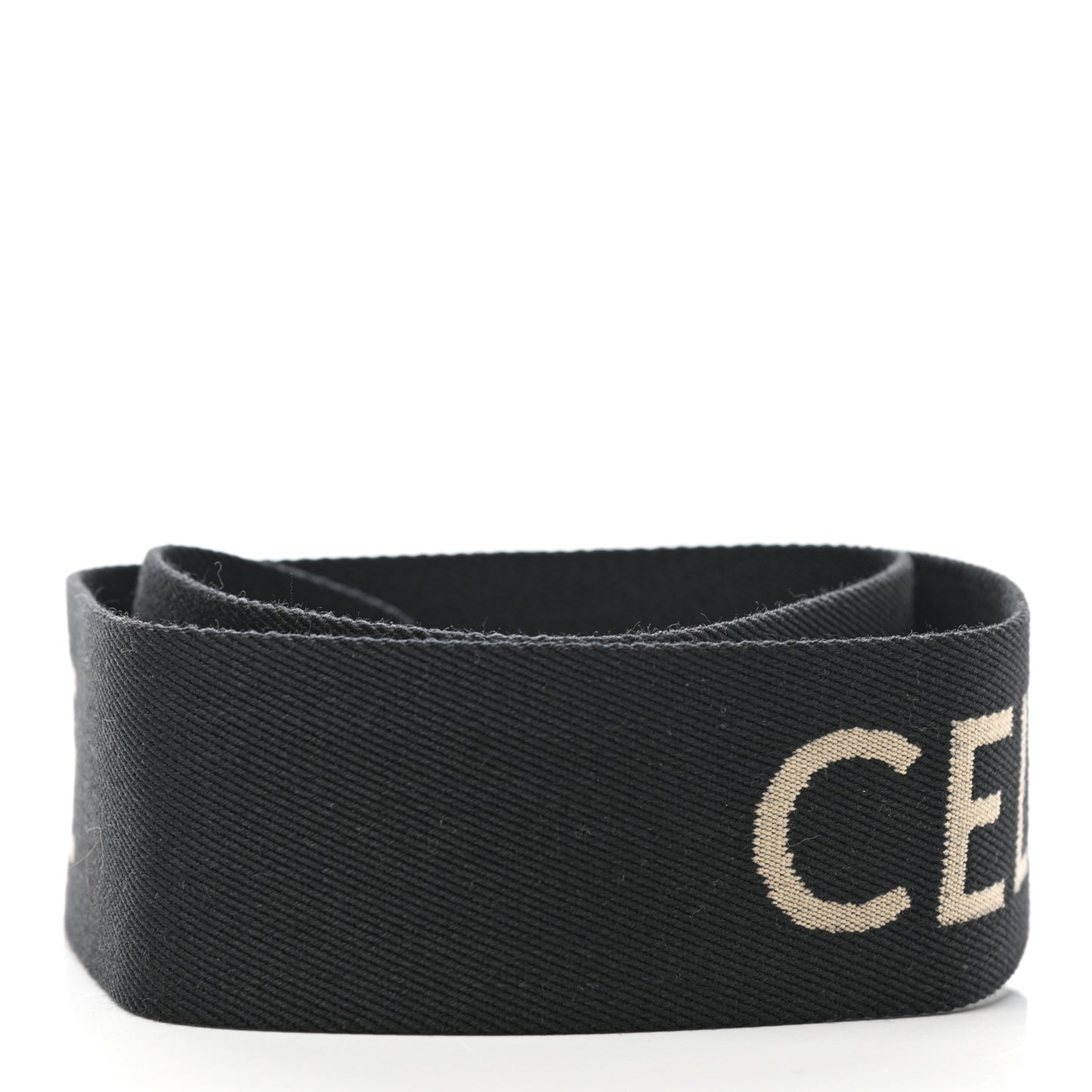 Jacquard Wool Logo Short Strap Black Beige