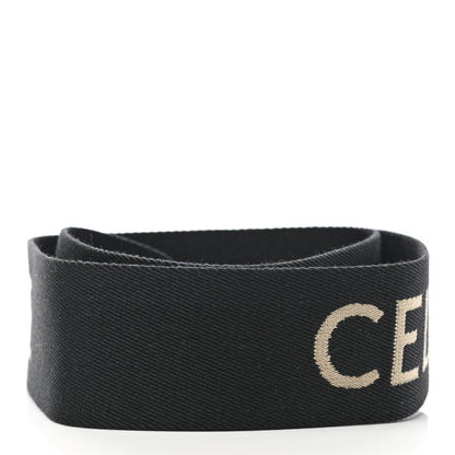 Celine Jacquard Wool Logo Short Strap Black Beige 2 of 7