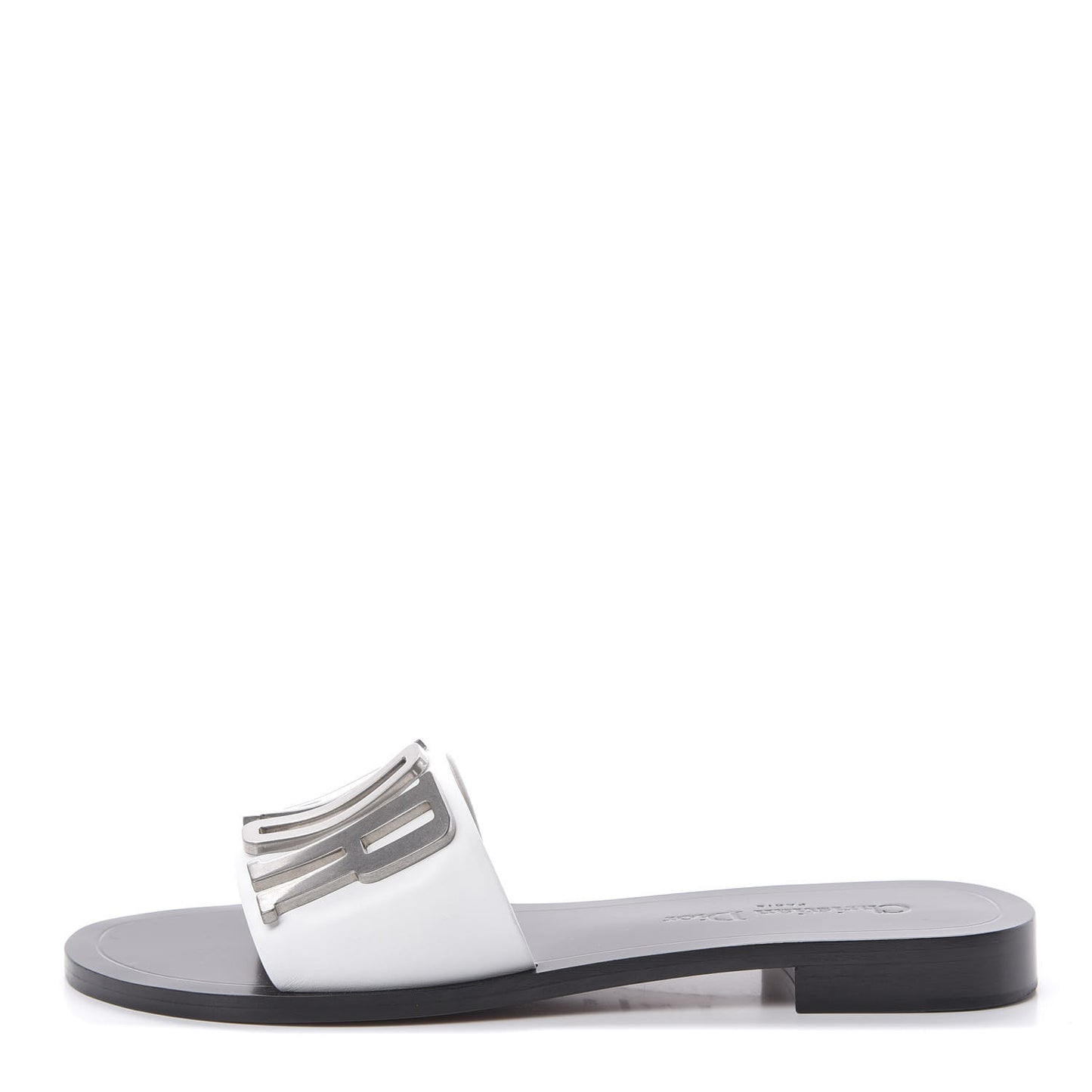 Calfskin Dio(r)evolution 10mm Slide Sandals 38 Off White