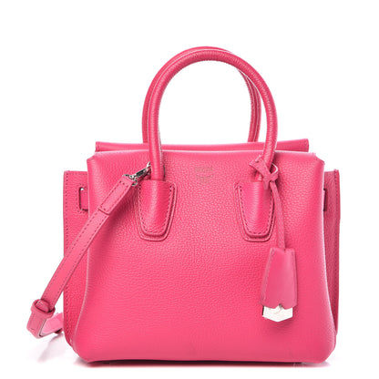 MCM Grained Calfskin Mini Milla Tote Beetroot Pink 1 of 14