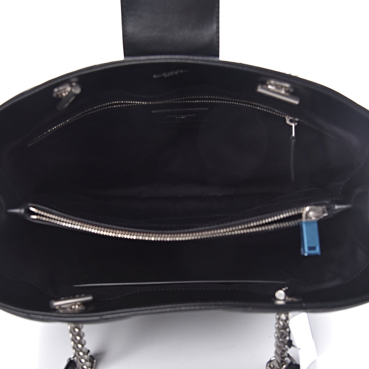 Saint Laurent Calfskin Y Quilted Monogram Large Loulou Shopper Black 5 of 10