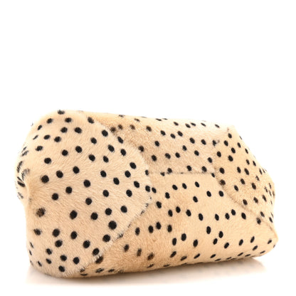 Chanel Pony Hair Cheetah Print Pretty CC Clutch With Strap Light Beige Black 4 of 11