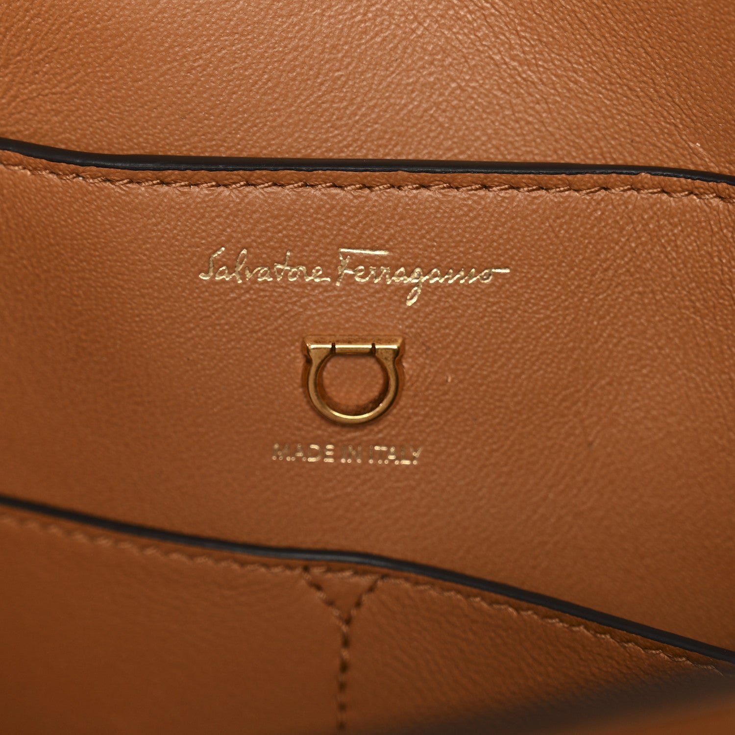 Salvatore Ferragamo Calfskin Trapezio Crossbody Brown 6 of 10