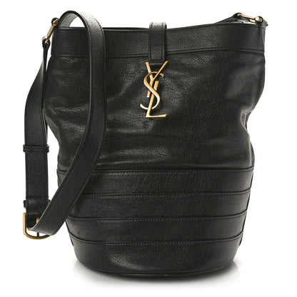 Saint Laurent Lambskin Seau Fermoir Bucket Bag Black 1 of 10