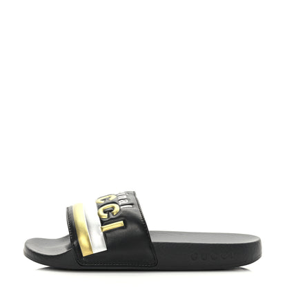 Gucci Rubber Womens Pursuit Pool Slide Sandals 35 Black 1 of 6