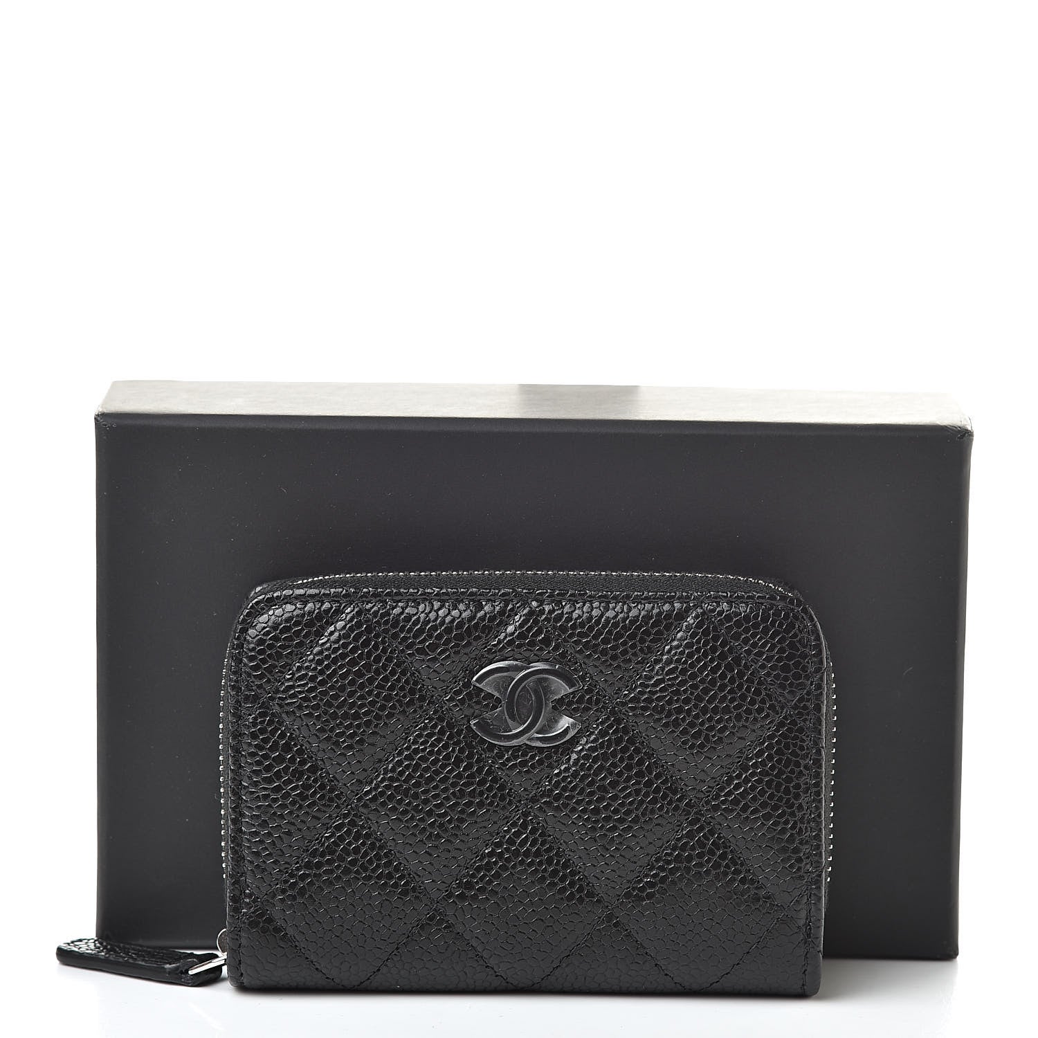 Chanel Caviar Quilted Incognito Zip Coin Purse Black 8 of 8