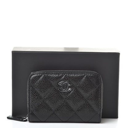 Chanel Caviar Quilted Incognito Zip Coin Purse Black 8 of 8