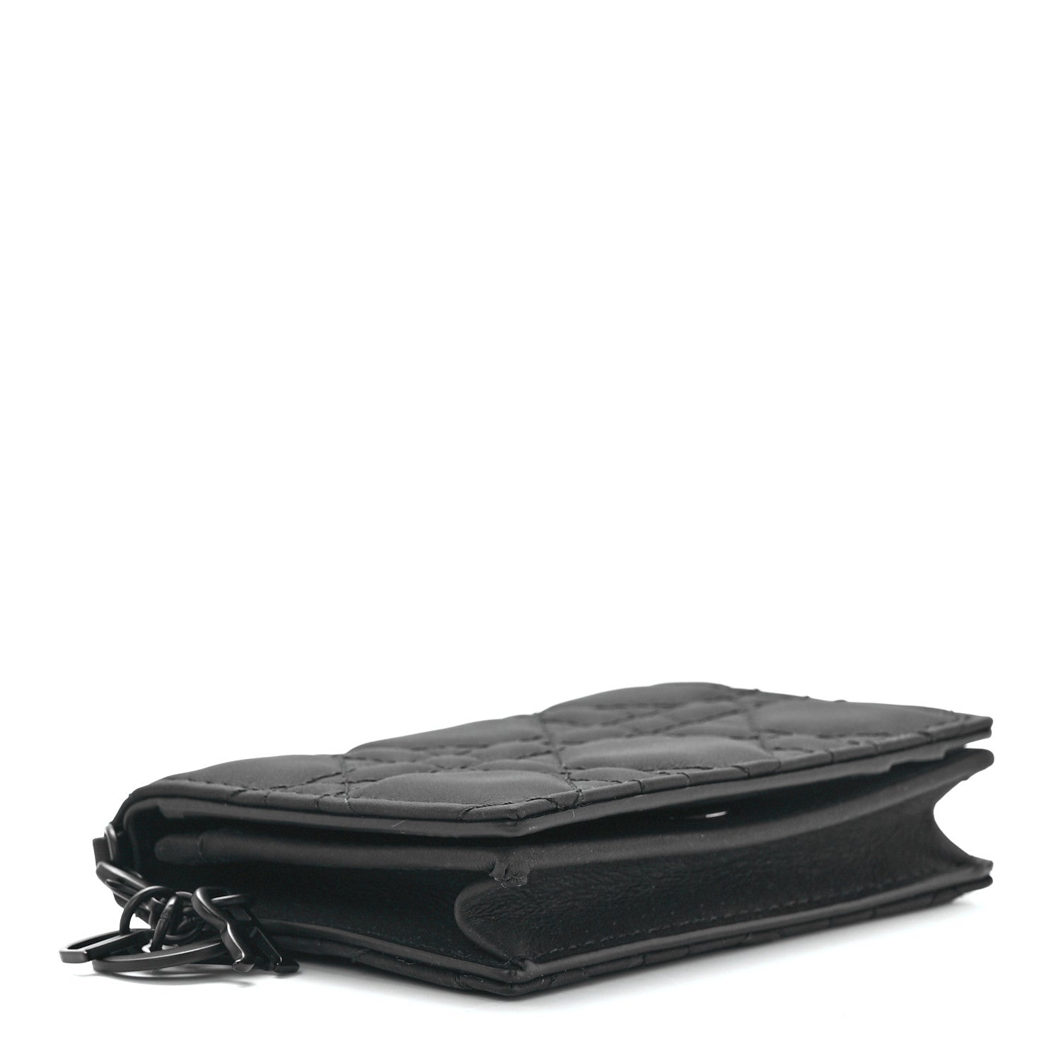Christian Dior Ultra Matte Calfskin Small Lady Dior Flap Card Holder Black 3 of 11
