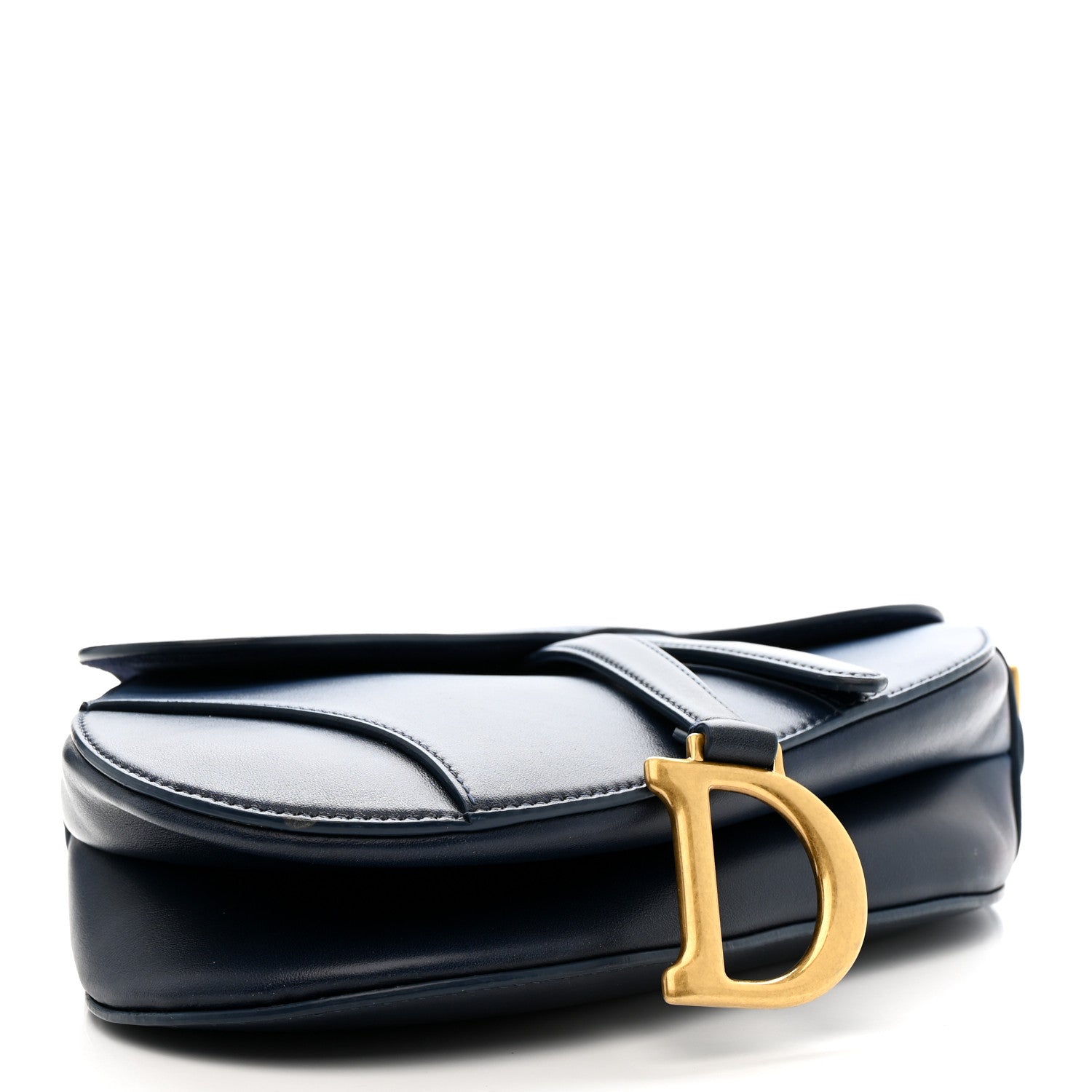 Christian Dior Calfskin Gradient Saddle Bag Indigo Blue 4 of 12