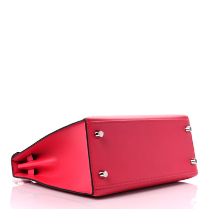 Hermes Madame Calfskin Verso Kelly Sellier 25 Rose Extreme Rouge Piment 4 of 10