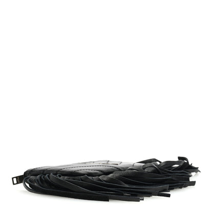 Saint Laurent Calfskin Monogram Small Fringe Key Pouch Black 4 of 7