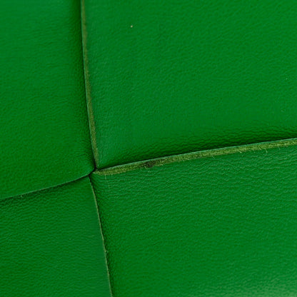 Bottega Veneta Lambskin Maxi Intrecciato Cassette Crossbody Bag Grass 12 of 13