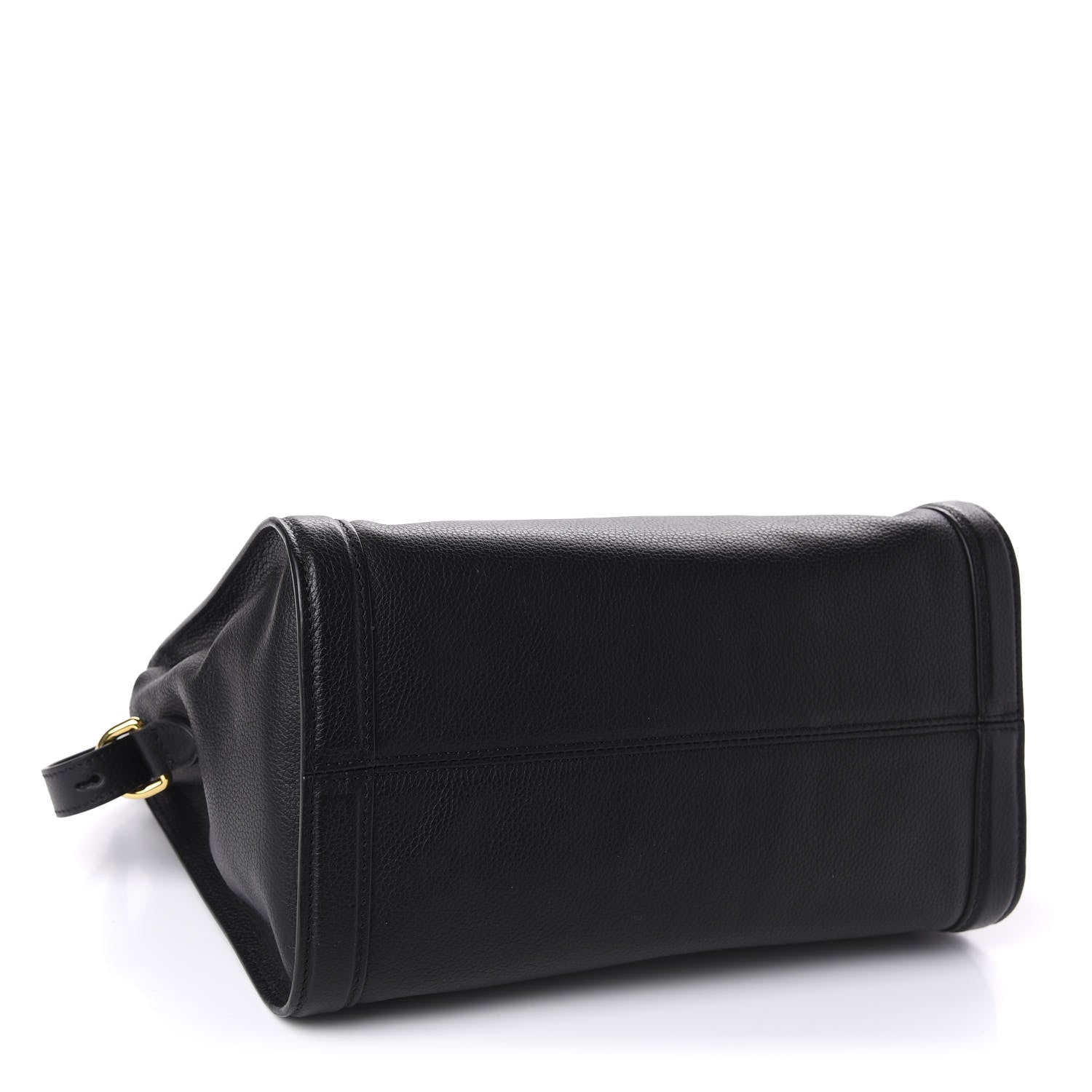 Alexander McQueen Pebbled Calfskin Small Skull Padlock Zip Around Tote Black 4 of 11