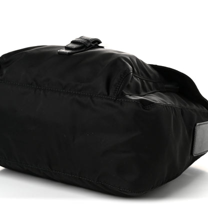 Prada Nylon Vela Saffiano Single Buckle Messenger Shoulder Bag Black 10 of 10