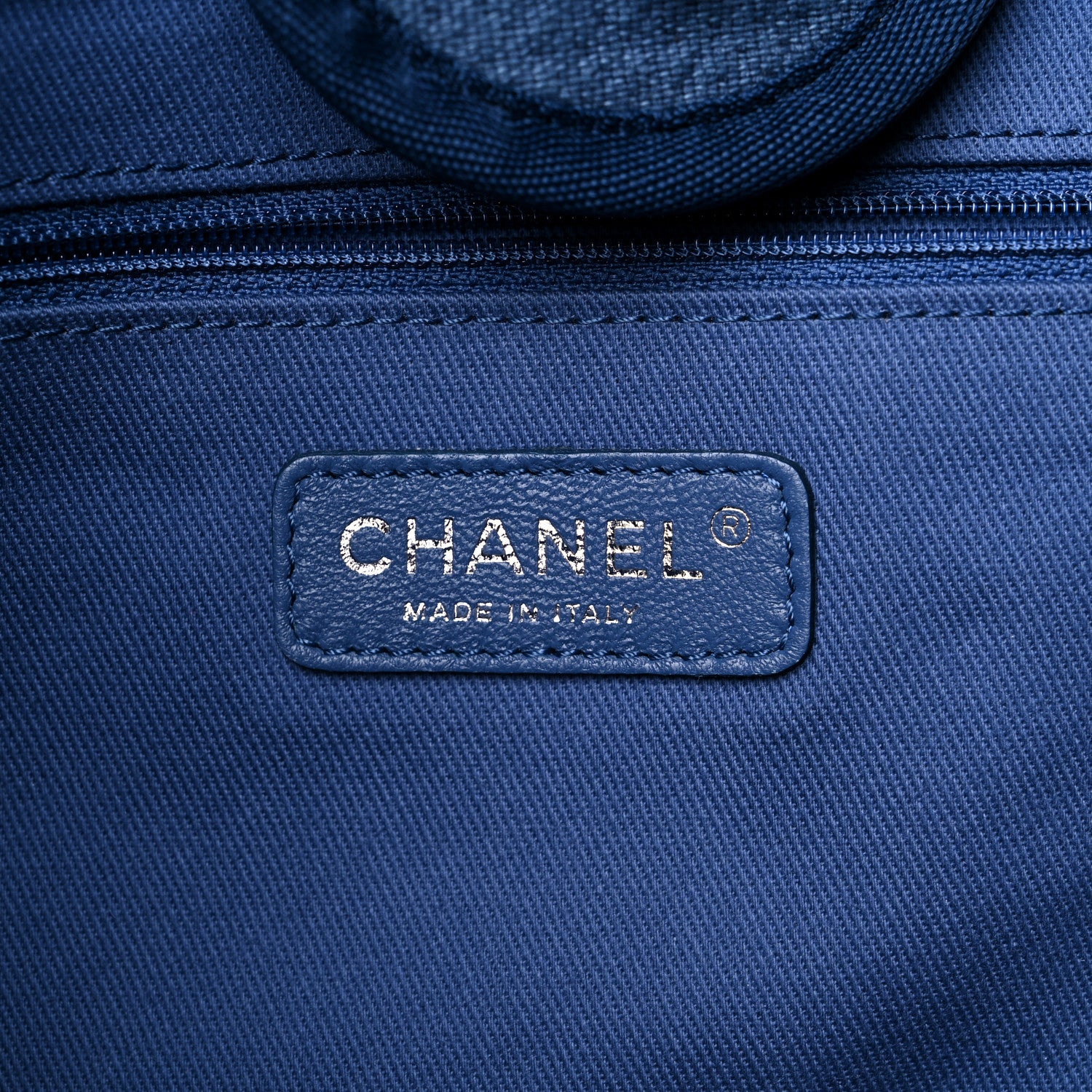 Chanel Canvas Medium Deauville Tote Blue 6 of 15