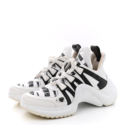 Louis Vuitton X FORNASETTI Calfskin Technical Nylon LV Archlight Sneaker 38.5 Black 3 of 15
