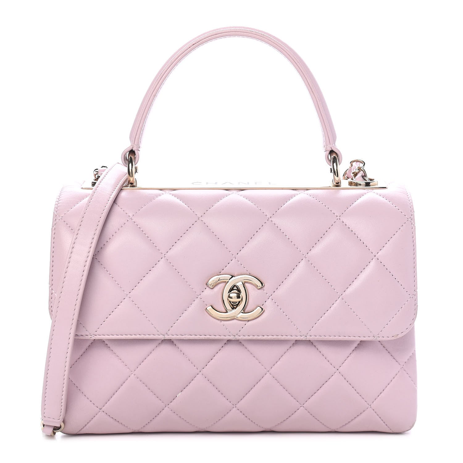 Chanel Lambskin Quilted Small Trendy CC Flap Dual Handle Bag Light Pink 1 of 10