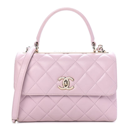 Chanel Lambskin Quilted Small Trendy CC Flap Dual Handle Bag Light Pink 1 of 10