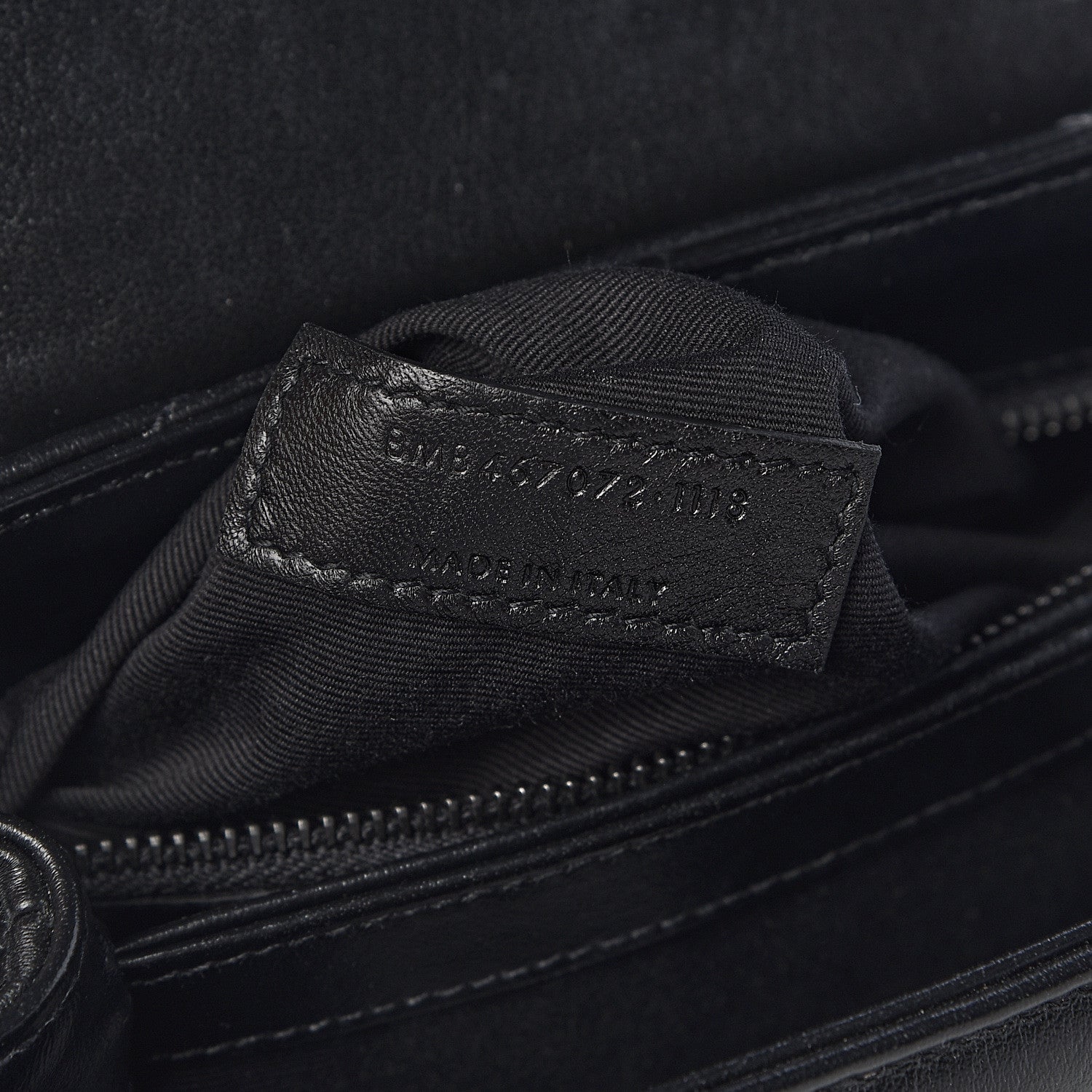 Saint Laurent Calfskin Y Quilted Monogram Toy Loulou Crossbody Bag Black 7 of 10