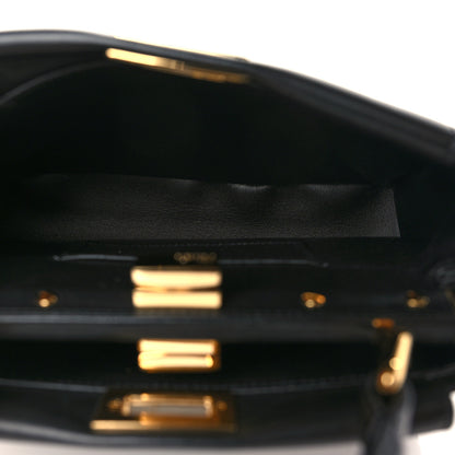 Fendi Nappa Mini Peekaboo Iconic Satchel Black 5 of 9