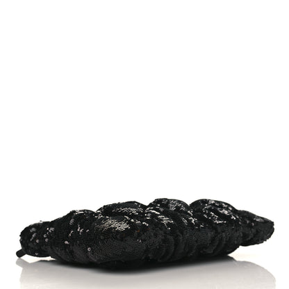 Chanel Sequins Quilted Large Chanel 19 Pouch Black 4 of 9