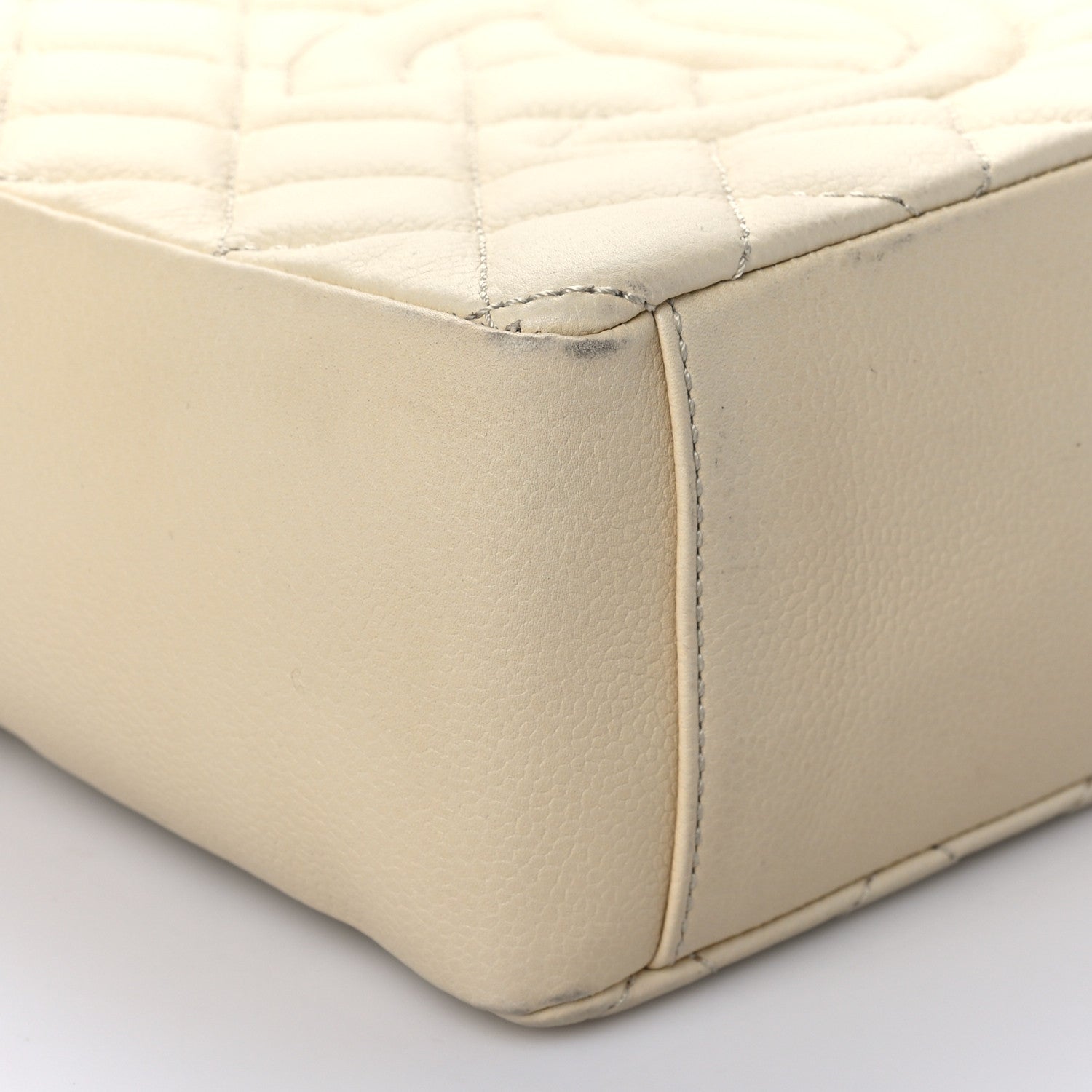 Chanel Caviar Quilted Petit Shopping Tote PST Light Beige 9 of 10